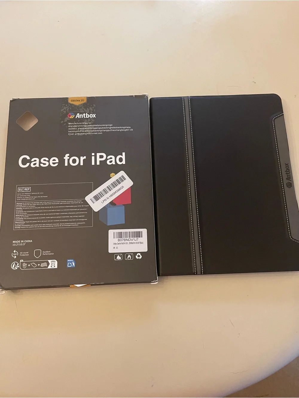 Antbox Case for iPad Pro 10.5 / iPad Air 3, Black Built-in Pencil Holder